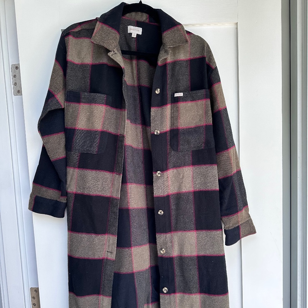Brixton Plaid Long Jacket